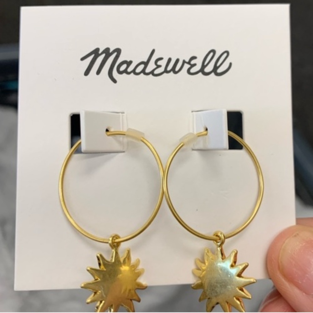 Madewell Sunburst hoop earrings - Picture 3 of 5